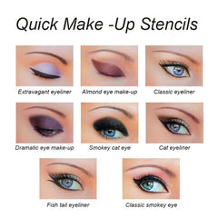 Eyeliner Eyebrows Eye Shadow Stencils Quick Easy Makeup Tool