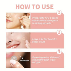 72 Pcs Acne Pimple Patch Hydrocolloid Covering Zits Blemishes Spot Stickers
