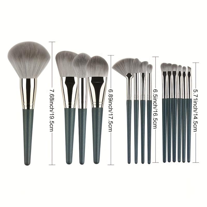 14Pcs Makeup Brushes Set with Cleaner Pad & Sponge