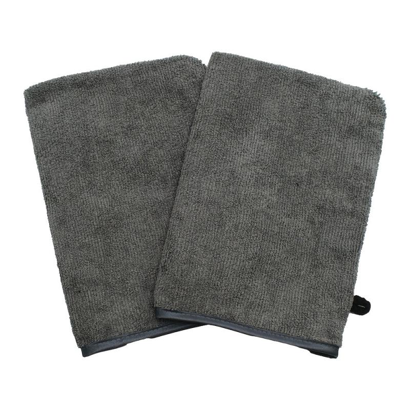 2 Pcs Microfiber Body Wash Mitts Reusable Makeup Remover Mitt