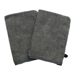 2 Pcs Microfiber Body Wash Mitts Reusable Makeup Remover Mitt