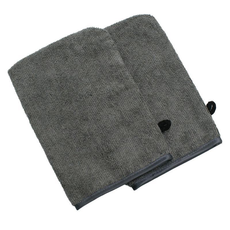 2 Pcs Microfiber Body Wash Mitts Reusable Makeup Remover Mitt