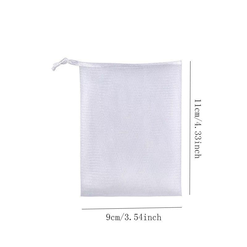 3pcs Soap Bubble Mesh Bags Exfoliating Mesh Soap Bag Drawstring Holder Bags