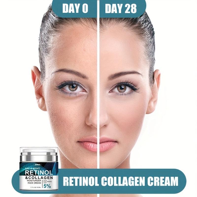 Retinol Cream with Hyaluronic Acid Collagen Face Moisturizer
