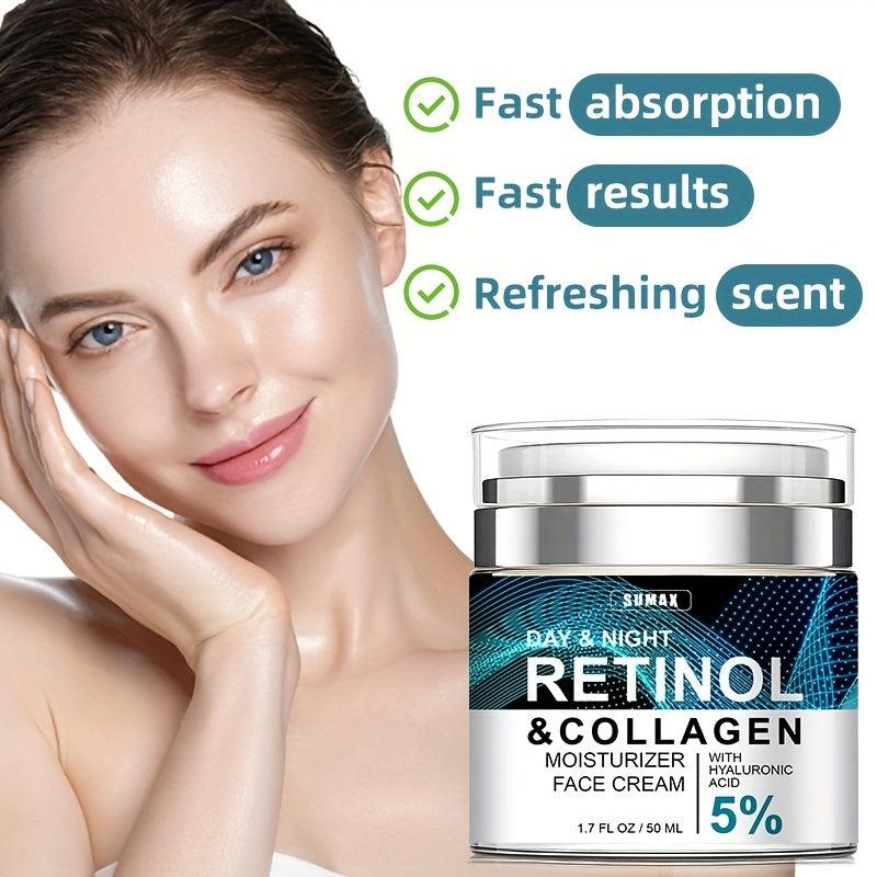 Retinol Cream with Hyaluronic Acid Collagen Face Moisturizer