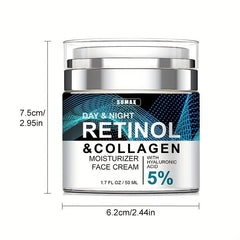 Retinol Cream with Hyaluronic Acid Collagen Face Moisturizer