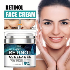 Retinol Cream with Hyaluronic Acid Collagen Face Moisturizer