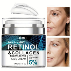 Retinol Cream with Hyaluronic Acid Collagen Face Moisturizer