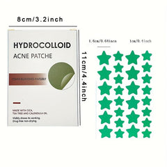 Star-Shaped Acne Patches, Hydrocolloid Absorbing, Colorful