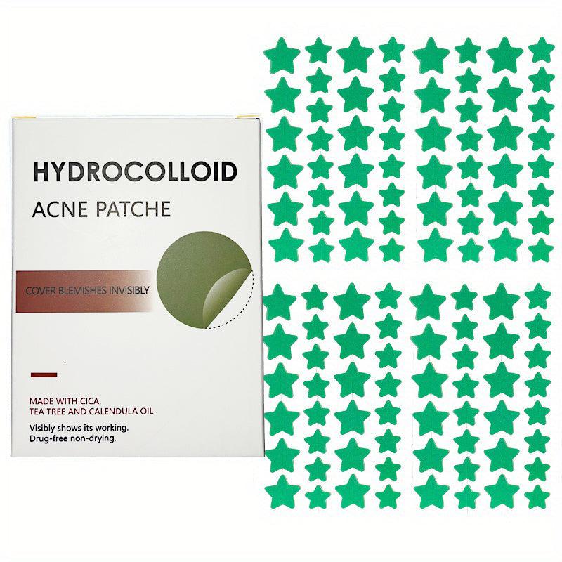 Star-Shaped Acne Patches, Hydrocolloid Absorbing, Colorful