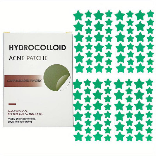 Star-Shaped Acne Patches, Hydrocolloid Absorbing, Colorful