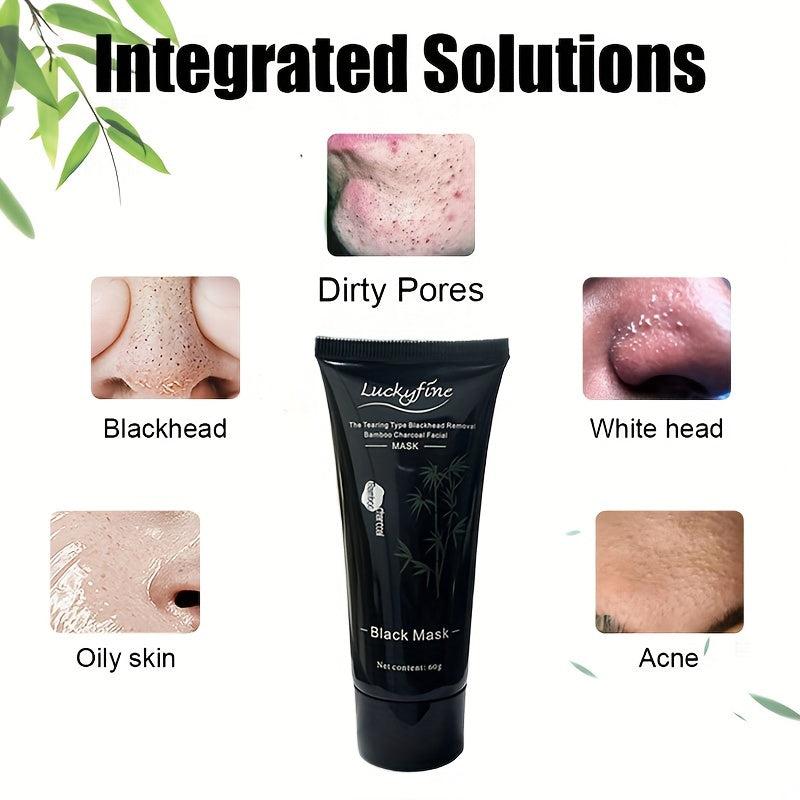 2pcs 60g Bamboo Charcoal Blackhead Remover Nose Paste Deep Cleansing Men Women