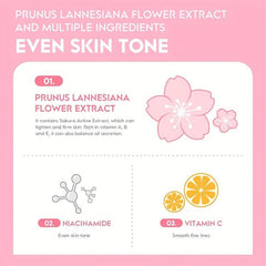 Sakura Facial Cleanser Repairing Deep Cleaning Moisturizing Skin Care