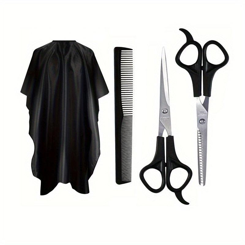 Hair Cutting Cape with Scissors Comb Accessories