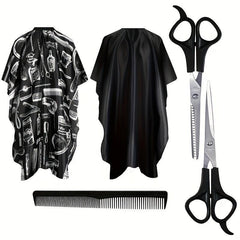 Hair Cutting Cape with Scissors Comb Accessories