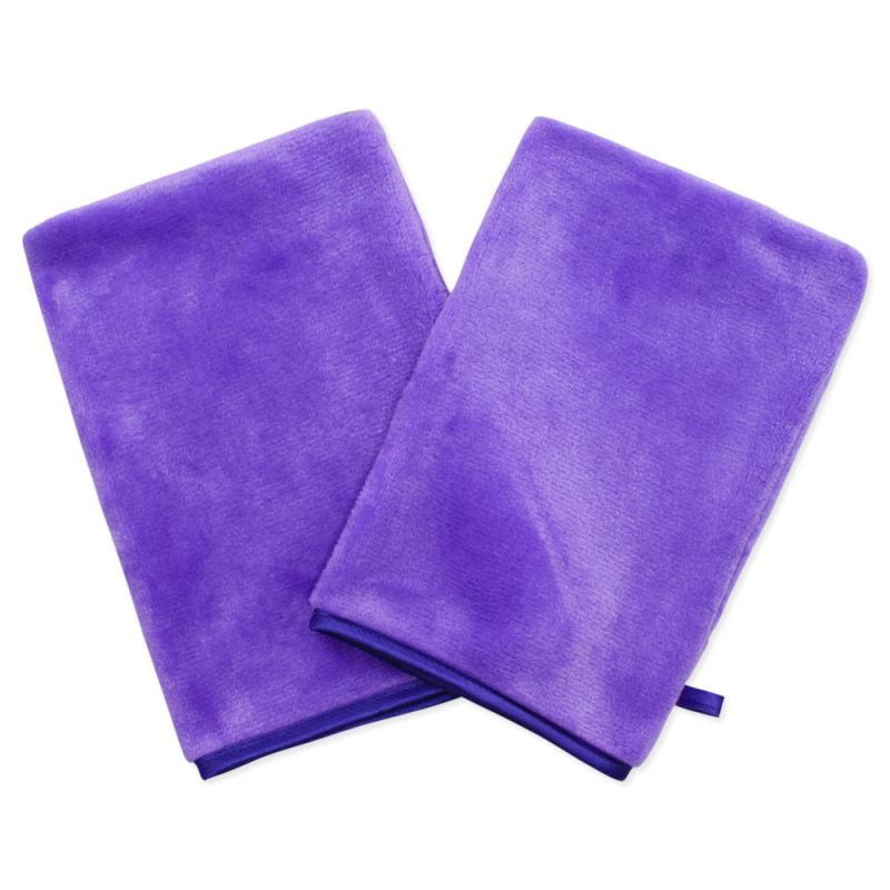 2 Pcs Flannel Makeup Remover Gloves Body Wash Mitts