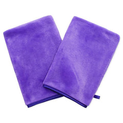 2 Pcs Flannel Makeup Remover Gloves Body Wash Mitts