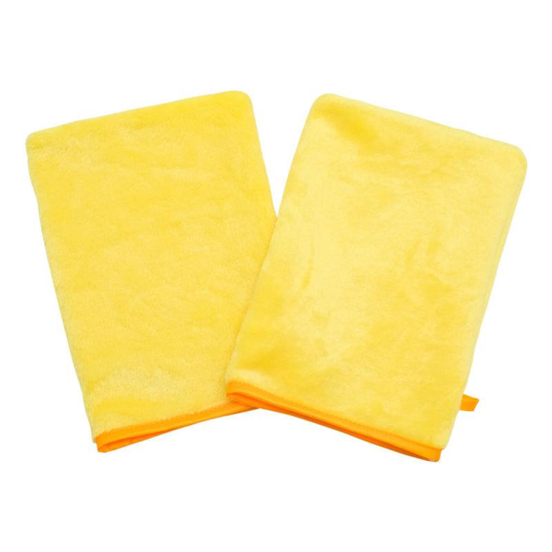 2 Pcs Flannel Makeup Remover Gloves Body Wash Mitts