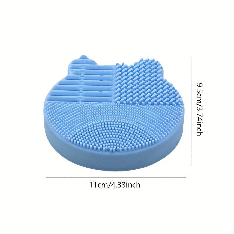 Silicone Makeup Brush Cleaning Mat With Brush Drying Holder