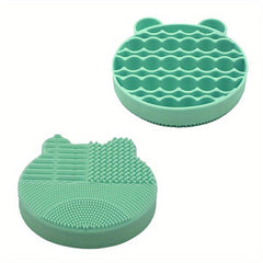 Silicone Makeup Brush Cleaning Mat With Brush Drying Holder