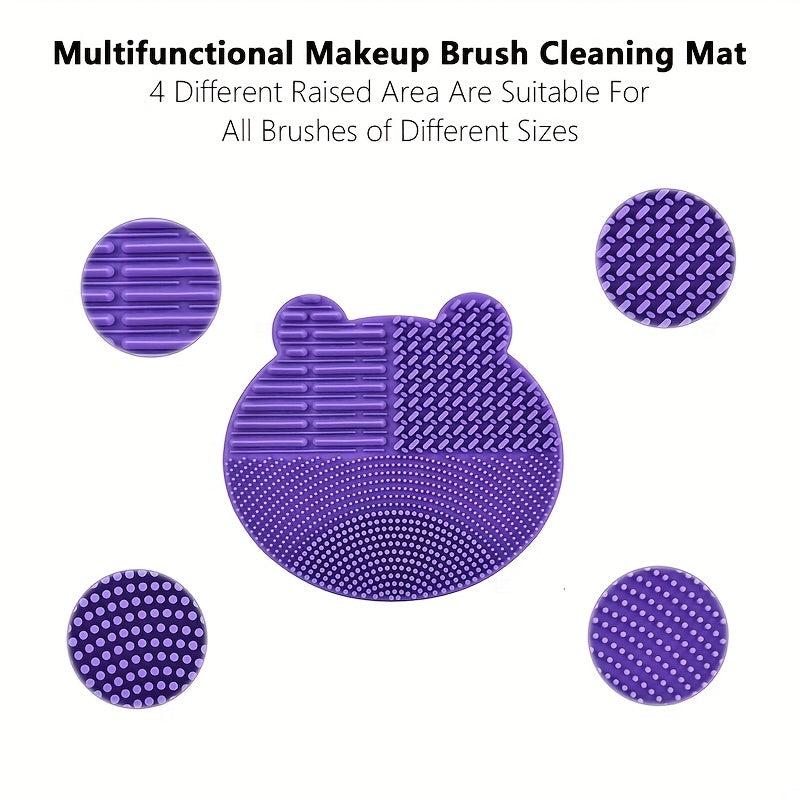 Silicone Makeup Brush Cleaning Mat With Brush Drying Holder