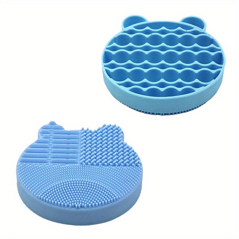 Silicone Makeup Brush Cleaning Mat With Brush Drying Holder