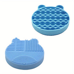Silicone Makeup Brush Cleaning Mat With Brush Drying Holder