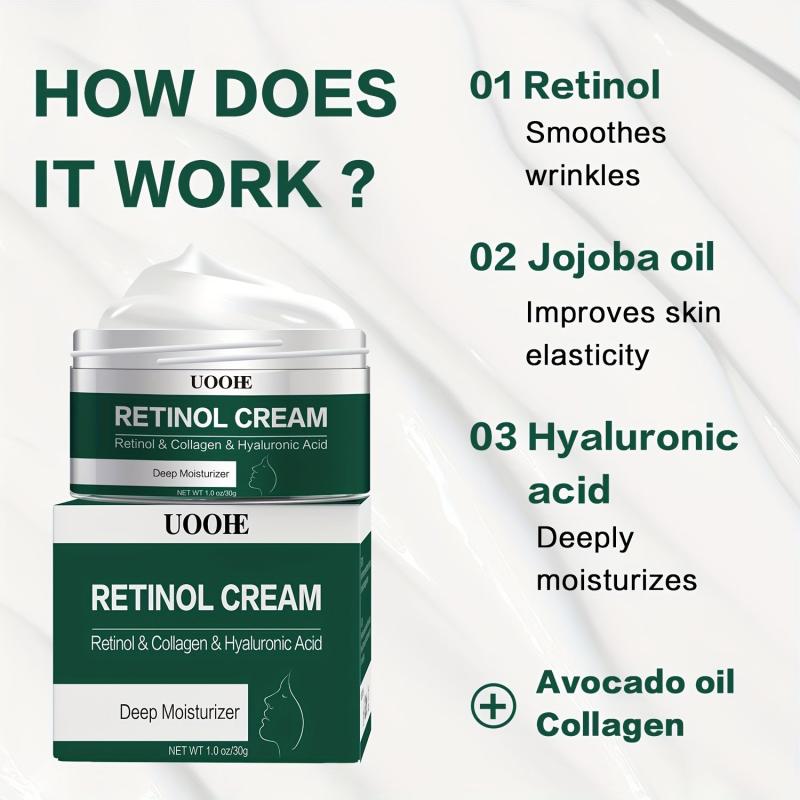 Retinol Hyaluronic Face Cream 30g Anti-Aging Night Cream with Coconut & Jojoba