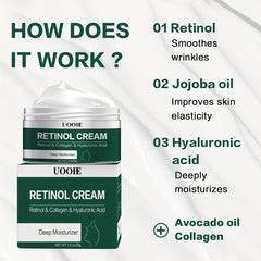 Retinol Hyaluronic Face Cream 30g Anti-Aging Night Cream with Coconut & Jojoba