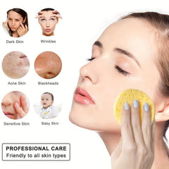 Compressed Facial Sponges 50 Count - Daily Cleansing Exfoliating Spa Sponge