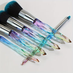 10pcs Crystal Handle Makeup Brushes Set Ideal Gift