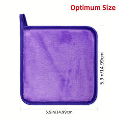 12pcs Reusable Makeup Remover Cloths Pads - Face Cleansing Cloth