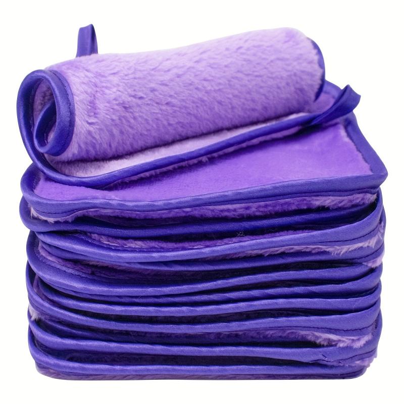 12pcs Reusable Makeup Remover Cloths Pads - Face Cleansing Cloth