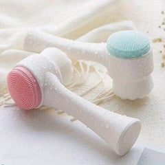 3D Silicone Hair Face Wash Brush: Double Sided Cleansing Tool