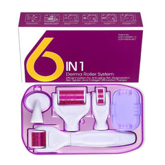 6 in 1 Derma Roller Kit for Face and Body Micro Needle with 5 Heads