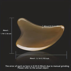 Natural Horn Gua Sha Board & Face Lift Stick Set