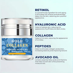 Retinol Collagen Face Cream Hydrates Firms Smoothes Wrinkles 1.76oz