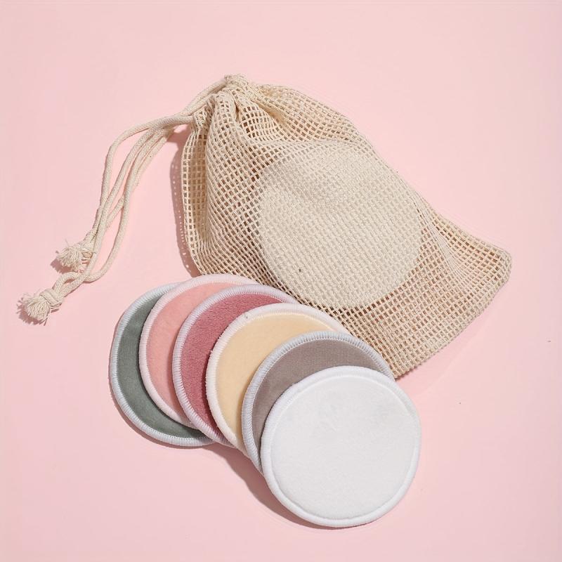 12pcs Reusable Makeup Remover Pads with Mesh Pouch