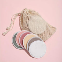12pcs Reusable Makeup Remover Pads with Mesh Pouch