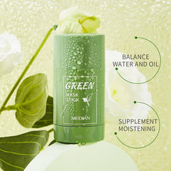 Green Tea Clay Mask Stick Deep Cleansing Tightens Pores Fades Spots