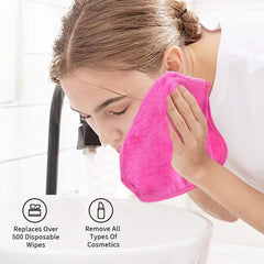 4 Reusable Makeup Remover Cloths for Face Gentle Cleansing Towels