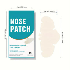 10 Pcs Hydrocolloid Nose Patches Blackhead Remover Strips