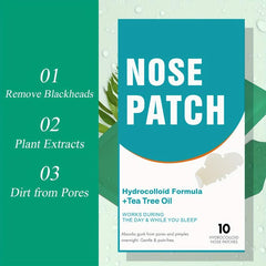 10 Pcs Hydrocolloid Nose Patches Blackhead Remover Strips