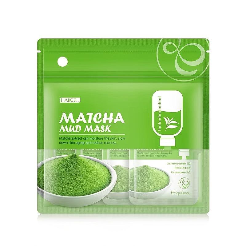 Longjing Matcha Scented Green Mud Mask 5g 12 Pack