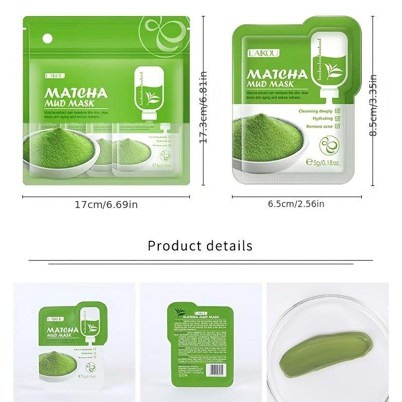 Longjing Matcha Scented Green Mud Mask 5g 12 Pack