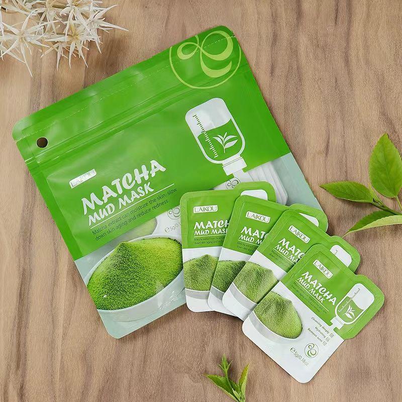 Longjing Matcha Scented Green Mud Mask 5g 12 Pack