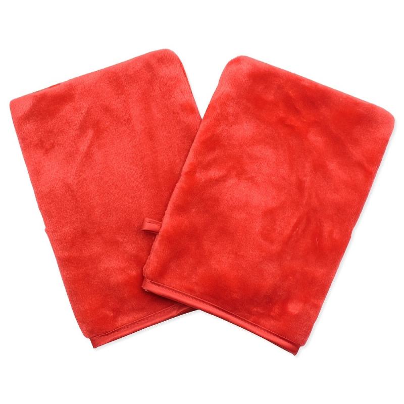 2 Pcs Makeup Remover Gloves Flannel Body Wash Mitts