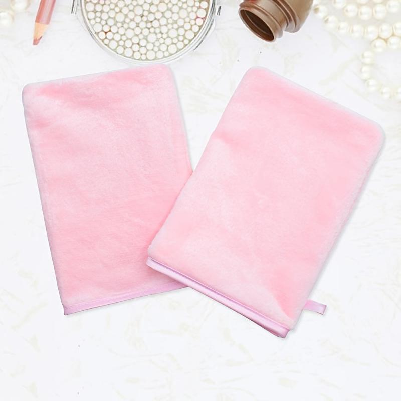 2 Pcs Makeup Remover Gloves Flannel Body Wash Mitts