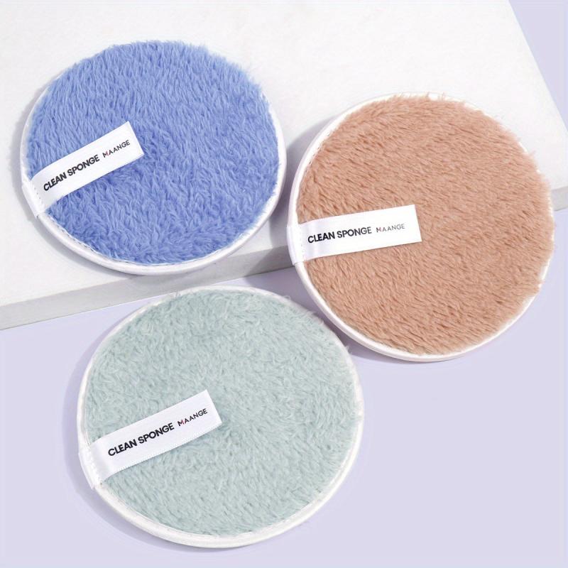 3 Pcs Lazy Water Makeup Cleanser Puff Double-sided Cleaning Wet Puff