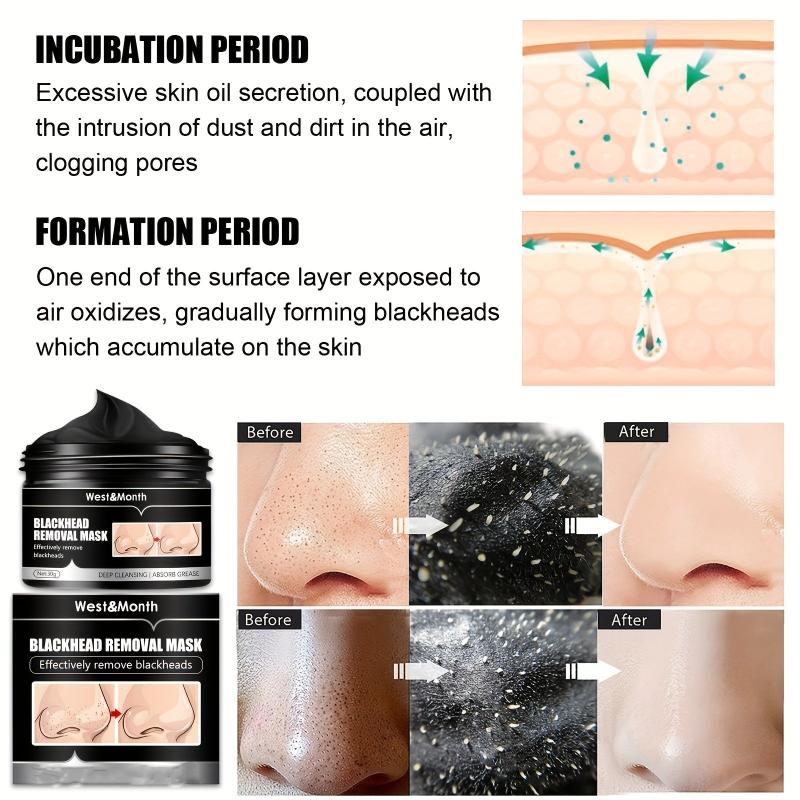 Bamboo Charcoal Tear off Mask Blackheads Pores Shrinking Hydration Mud Mask